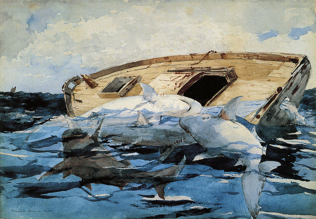 eikona20420winslow_homer_-_sharks_1885-1
